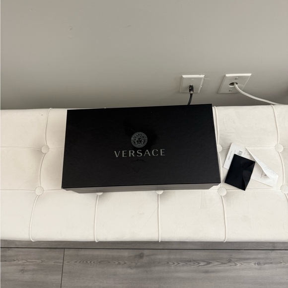 Versace Deep Purple Slide Sandals - Picture 2 of 8